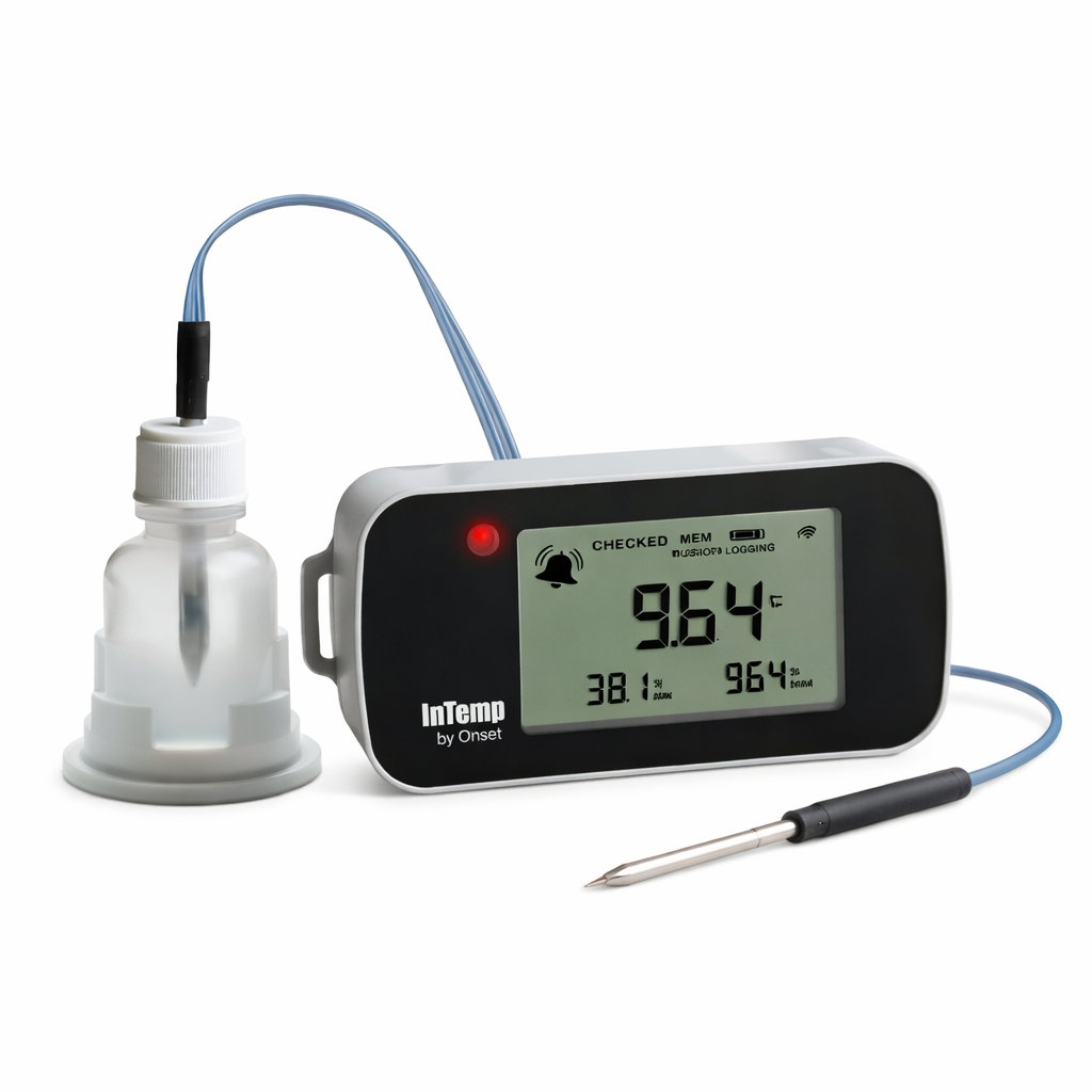 Data logger de temperatura con sonda en botella 5 ml CX402-T405, -40 a 100 °C, Onset