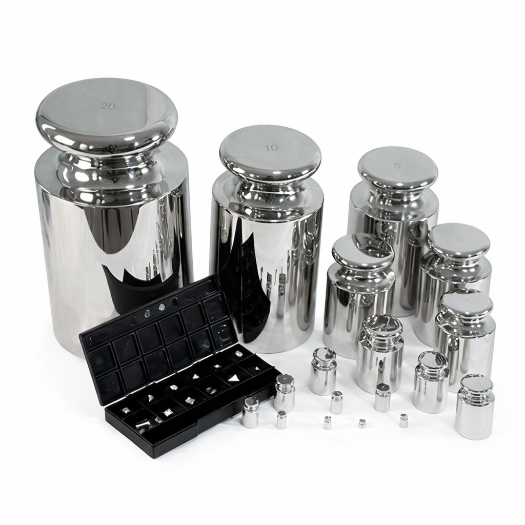 Set de Pesas para calibración clase F2, 1 mg hasta 20 Kg, Sumimet